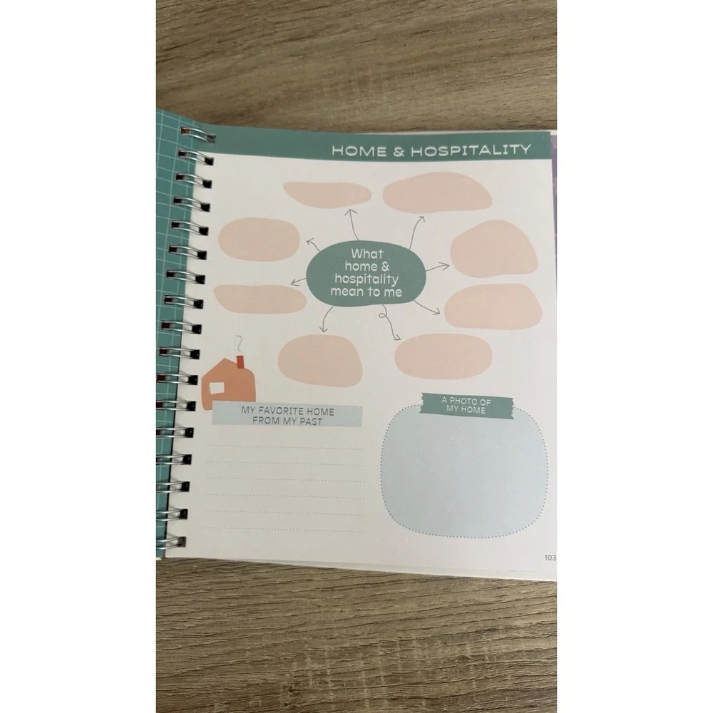 Studio Oh! Vision Board‎ Journal 7x8 Guided Workbook 128 Pages Spiral Hardcover
